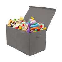 

Folding Closet Organizer Pretty Non Woven Toy Storage Boxes with Lid