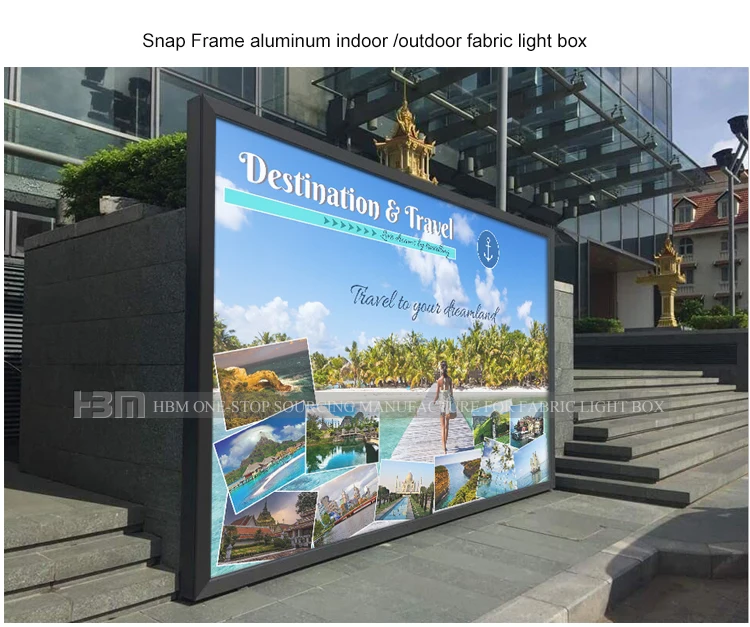 Waterproof Outdoor Picture Frames For Textile Light Box,Lighted Picture