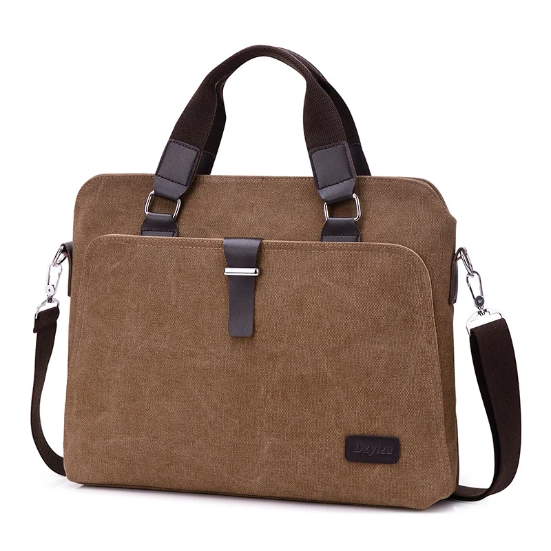 Custom Logo 2019 Canvas Laptop Bag Portable Shoulder Strap Business Sleeve Case for 12 13 15 Inch MacBook Air 13 Inch Handle