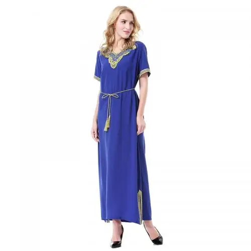 

new arrival wholesale summer short sleeve latest design muslim dress for women