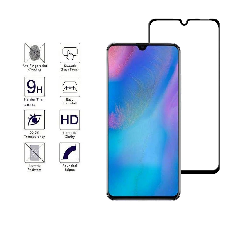 

0.3mm Full Coverage Mobile Phone Screen Protector Film Tempered Glass for Huawei P30 Lite, N/a