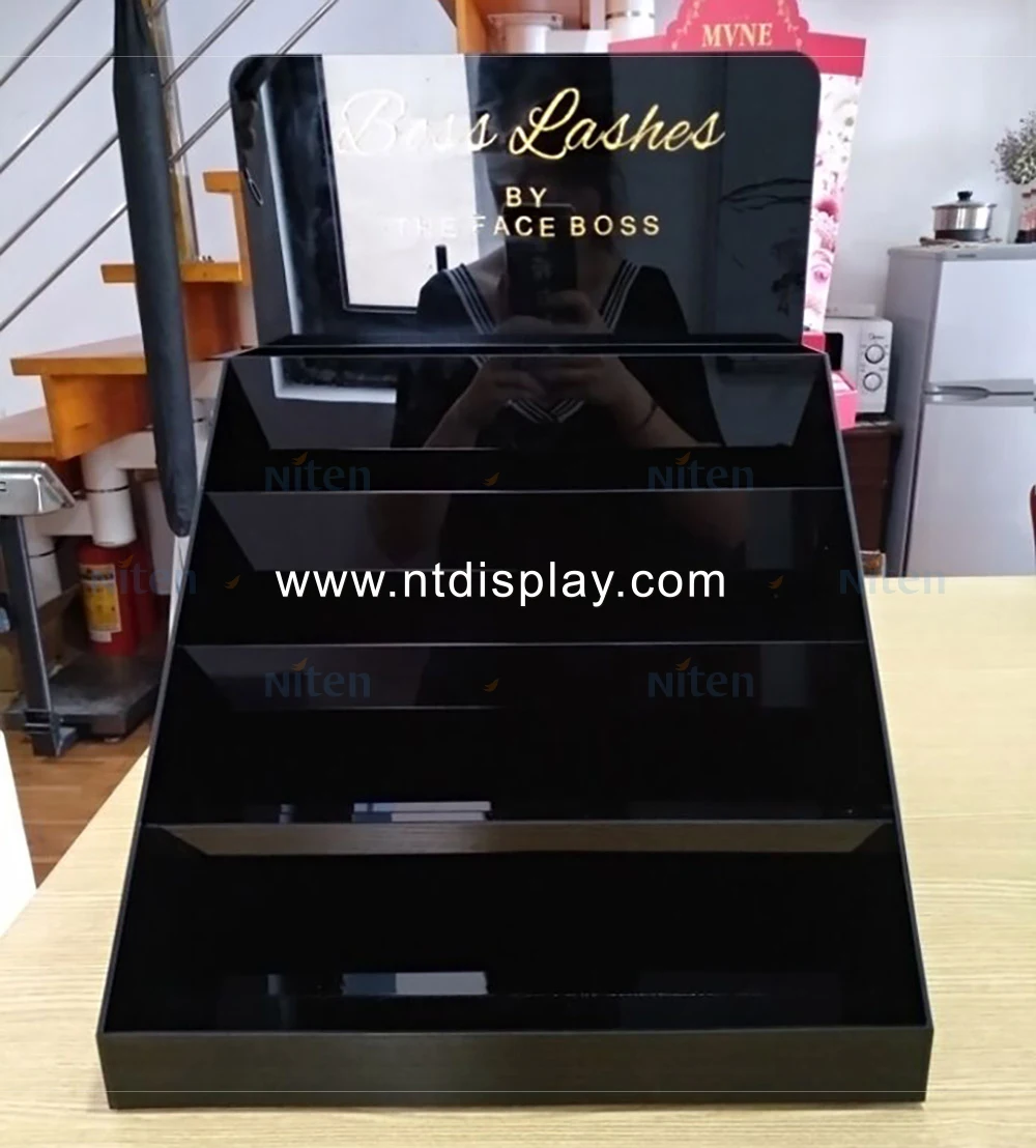 Acrylic Display Counter Top Display Stand Eyelash Extension Organizer