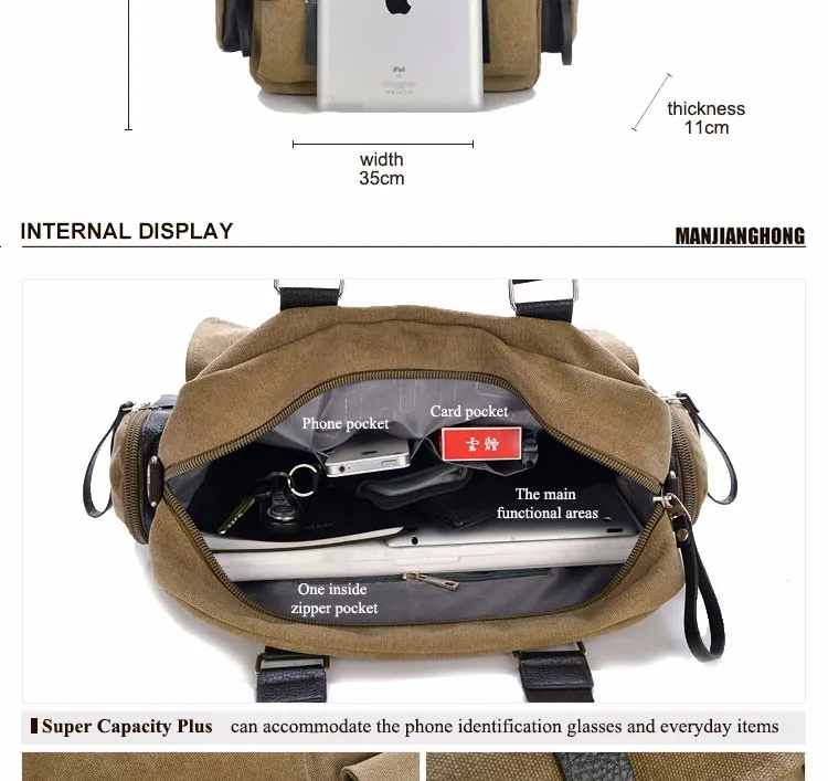 Great Leather Canvas Hand Carry Bag Men Designer Hand Bag Buy