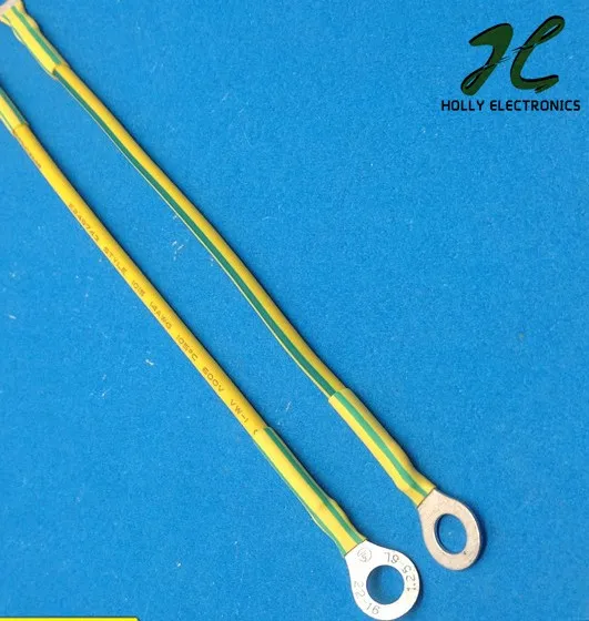 Ring Terminal Electronic Wire Yellow Green Earth Ground Ring Terminal