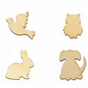 dongguan factory custom blank DIY Wooden animal Shape Pieces For craft