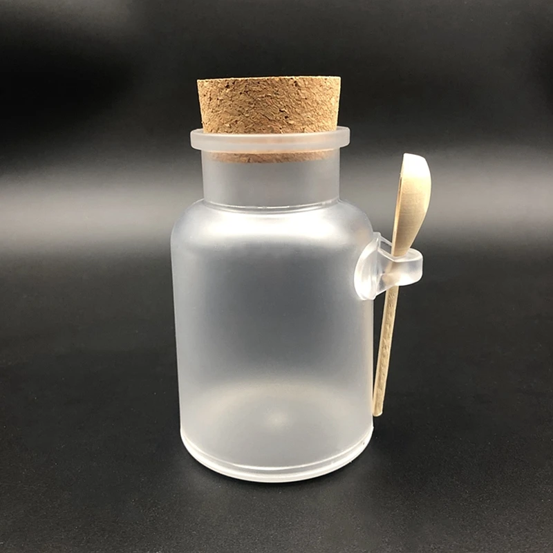 Free Sample 100g 200g 300g 500g Frosted Plastic Bath Salts Bottle