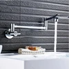 Wall Mounted Swivel Folding Cold Water Basin Faucet Single Handle Retractable Rotary Bathroom Kitchen Water Taps