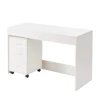 Elegant White MDF Study Or Gaming Desks Bedroom Tables With Bookcase