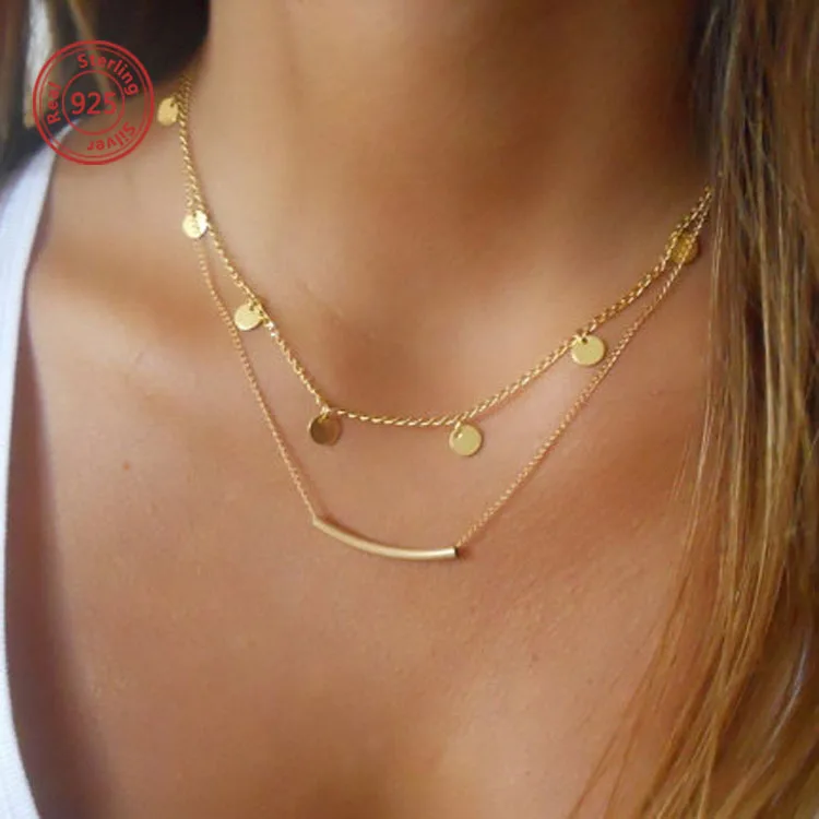 

925 silver latest design choker necklace fashion 18k gold dainty necklace custom jewellery