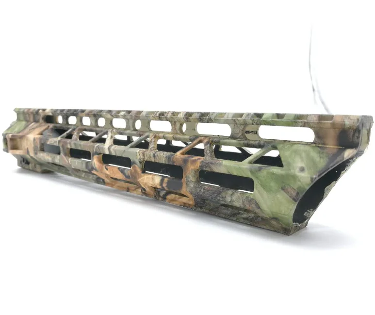 

12 inch super light heavy duty HIGH INTENSITY HYDRO DIPPED CAMOUFLAGE CARBON FIBER AR15 handguard, Matte black