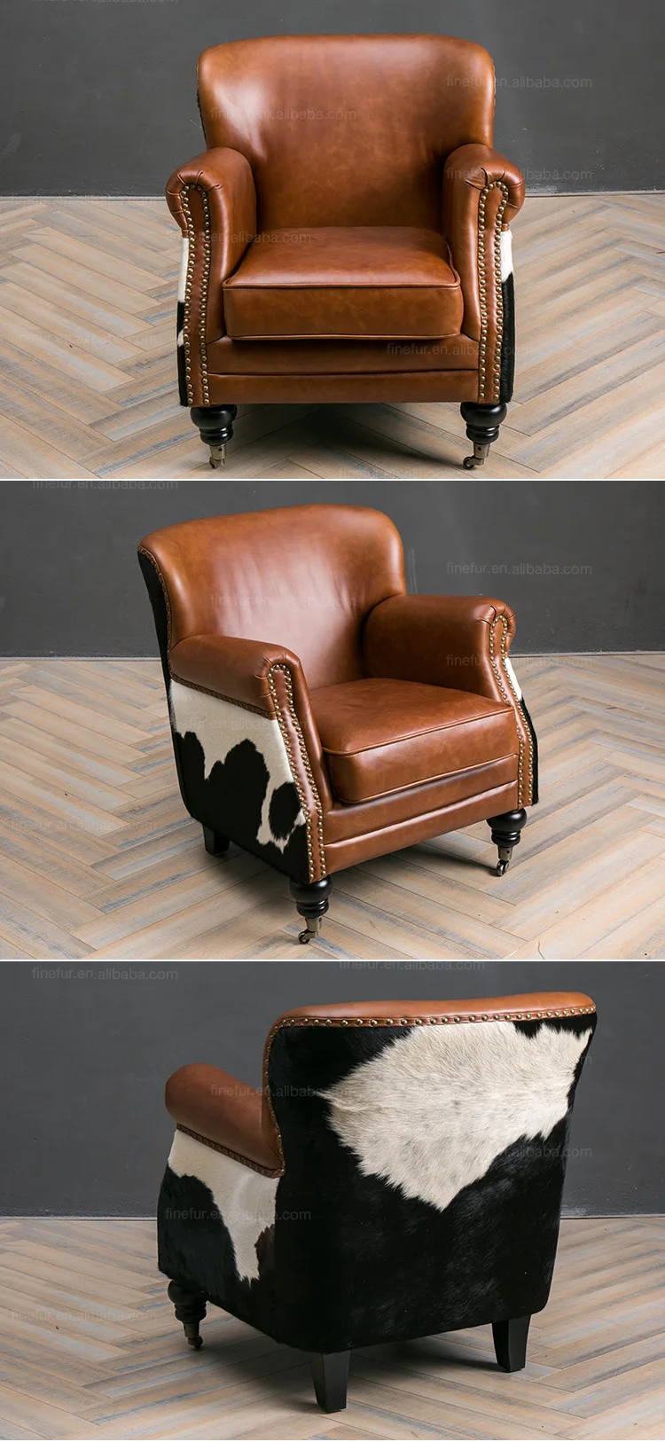Back Cow Hide Vintage Leather Chair Wheels Chairs - Buy Furniture Chair