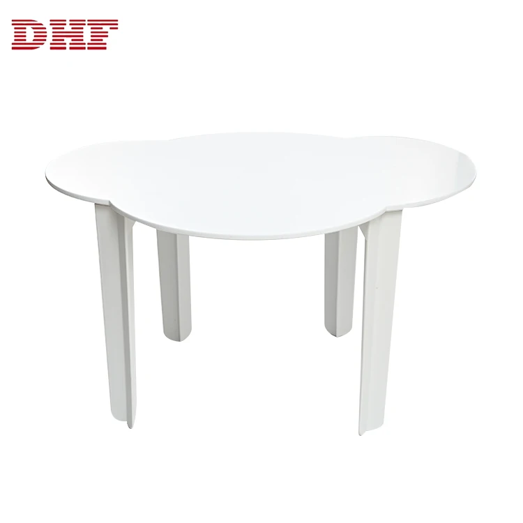 white plastic kids table