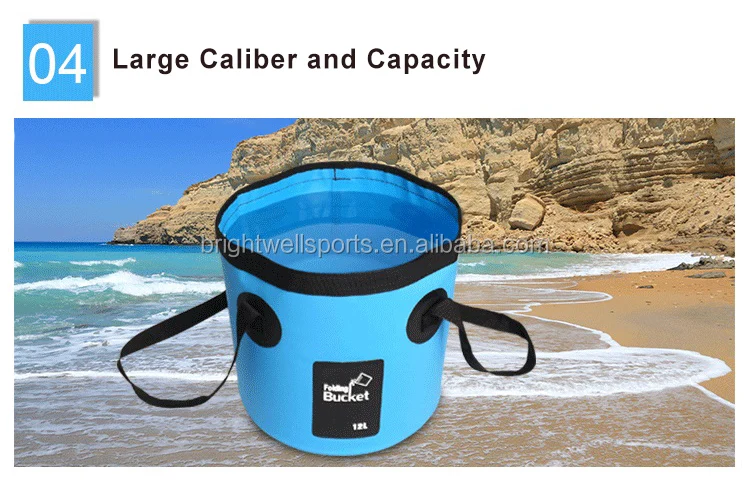 Wholesale Outdoor Folding Fishing Bucket Ocean Dry Collapsible PVC Wetty Bucket