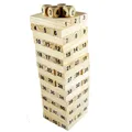 Baby Toys Family Game Wooden 54Pcs Blocks 4Pcs Dice Tumbling Stacking Tower Digital Building Blocks Popular