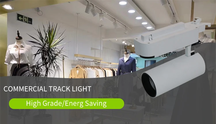 Modern indoor surface mounted adjustable 30w cob led track spot light