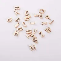 

Rose Gold Plated A-Z Alphabet Stainless Steel Highly Polished Customized Letter Charms Pendant for Jewelry Making
