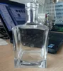 500ml 700ml square brandy wine glass bottle extra flint heavy spirit liquor alcohol bottle for tequila whisky rum cork