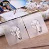 plastic hot sale cheap Stainless Steel Transparent sticky hook adhesive wall hook