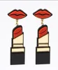 popular hip hop large big lipstick acrylic dangle earring