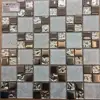 Golden color capiz shell mosaic tile brick pattern
