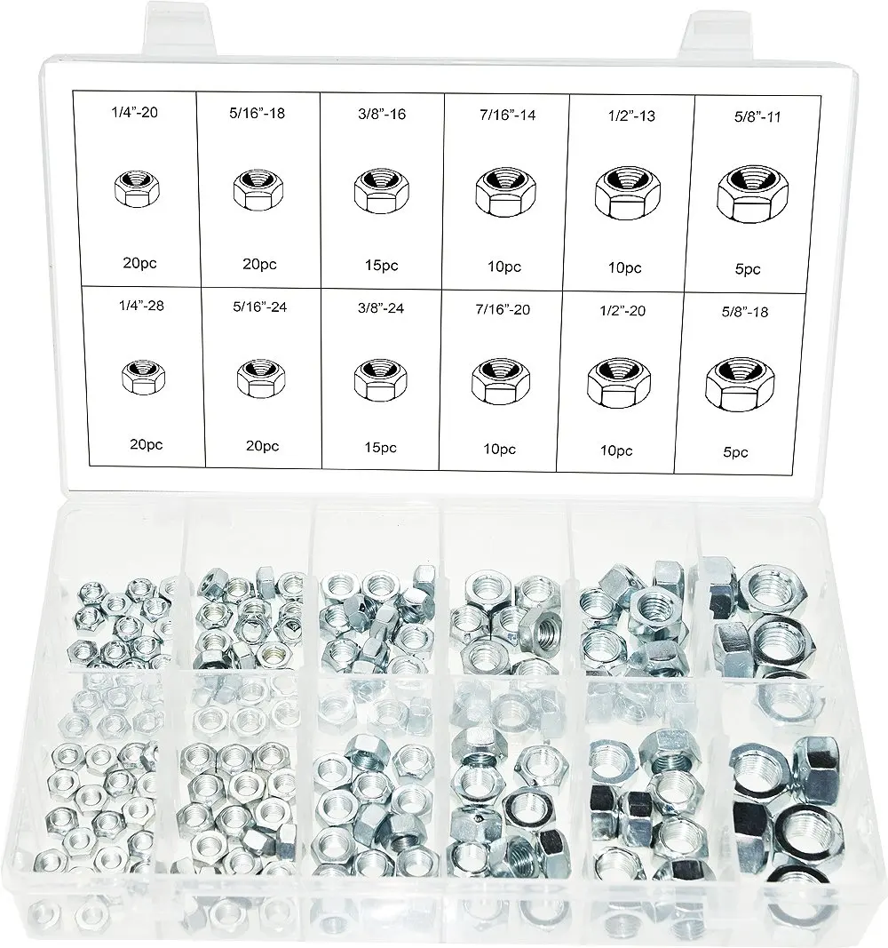 50 3//8-24 SAE Prevailing Torque Lock Nut Grade 8