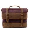 88806K Men's Vintage Waterproof Oil Waxed Canvas Sling Bag Laptop Briefcase Bag