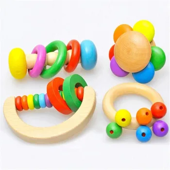 wooden baby rattle