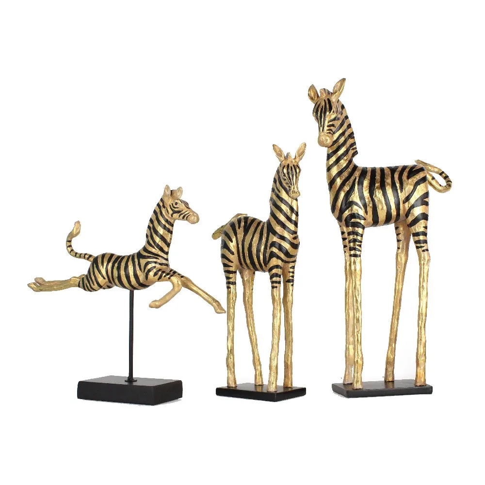 Artificial Resin Animal Sculpture Zebra Statue Home Decor Creative Gifts factory