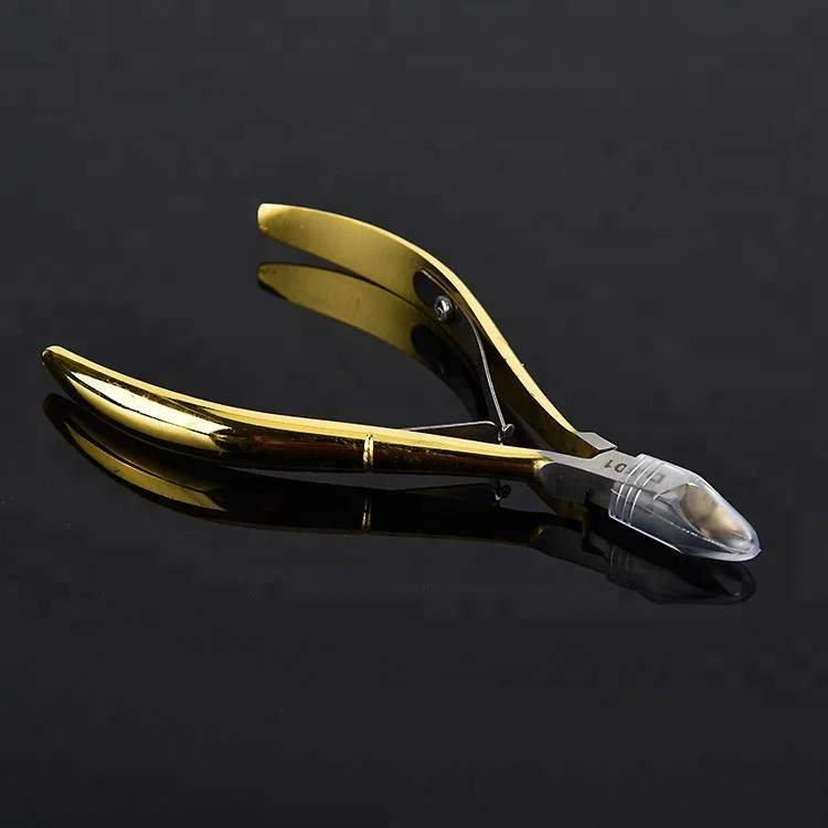 

ICEQUEEN Hot Sell Professional Stainless Steel Gold Plated Nail Cuticle Nipper