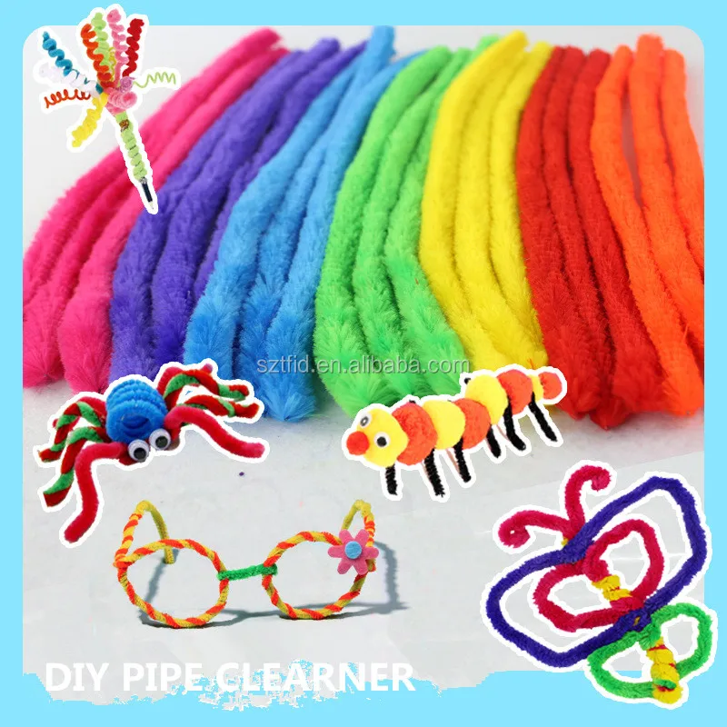 Craft Chenille Stem For Diy Educational Toy/jumbo Loopy Chenille Stem