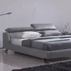 608 modern furniture leather bed function headboard