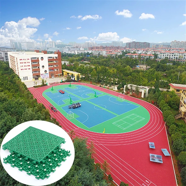 temporary interlocking basketball court