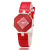 New design small lady quartz leather watch diamond face leather watch