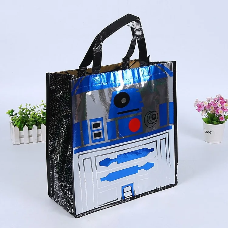 
Fashion Reusable Metallic Non Woven Bag Shopping Promotional Bag With Customized Logos 