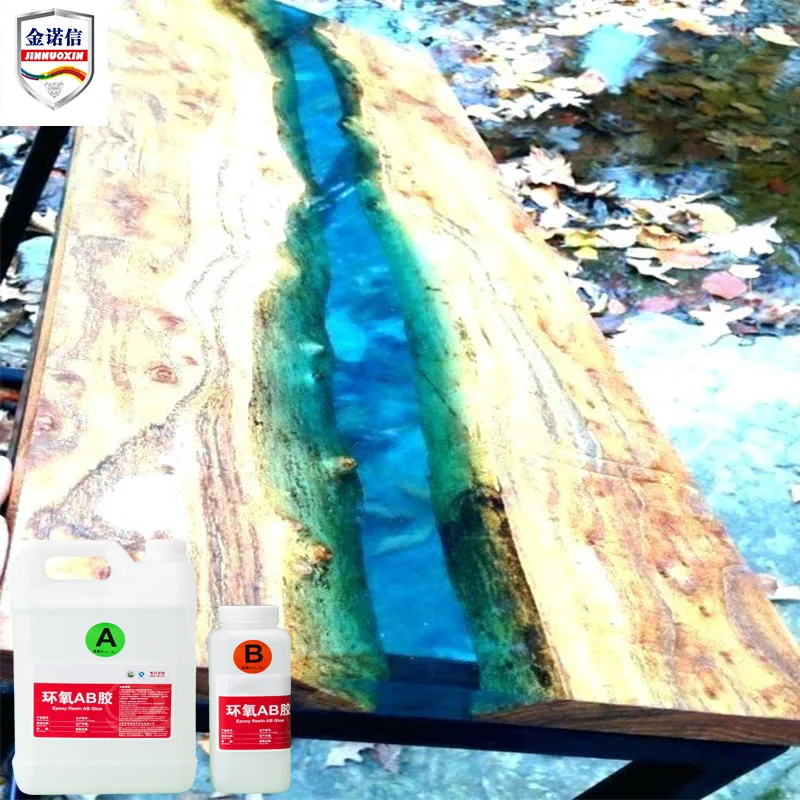 
Wood Resin Table Crystal Clear Bar Table Top Epoxy Resin and AB Glue 