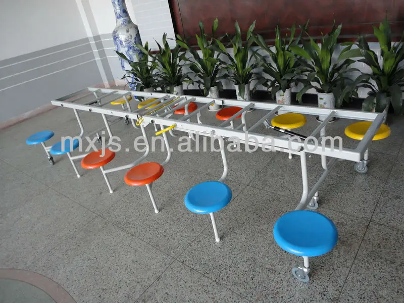 
12 seaters school canteen folding dinning table set 