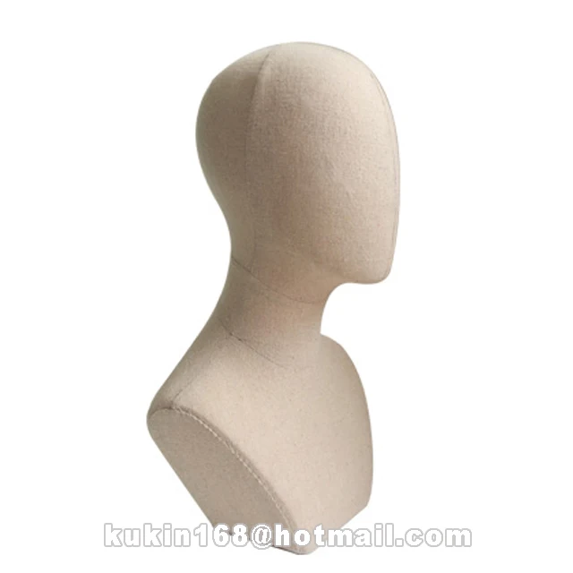 

Fabric covered male head mannequin, Hats and scarves display head