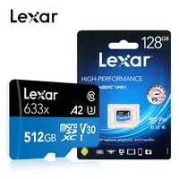 

2019 Original Lexar 95mb/s 633x micro memory card 512GB 64g 128g 256gb for Sport Camcorder