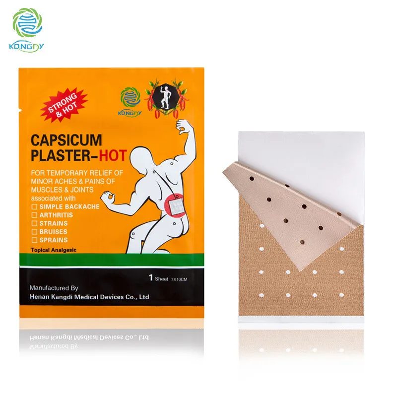 

Gald supplier high quality and hot selling Chinese natural herbal chili patch/plaster, Skin/white/yellow