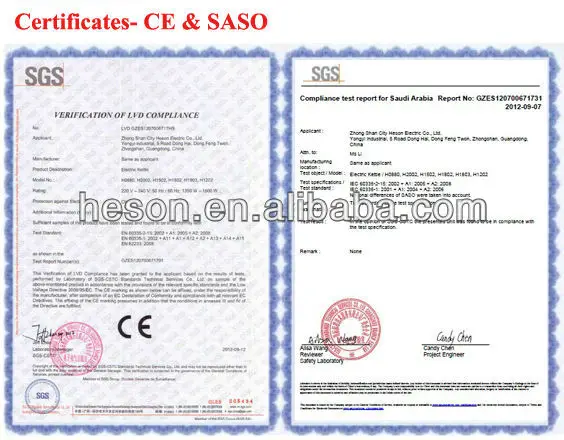 Certificates