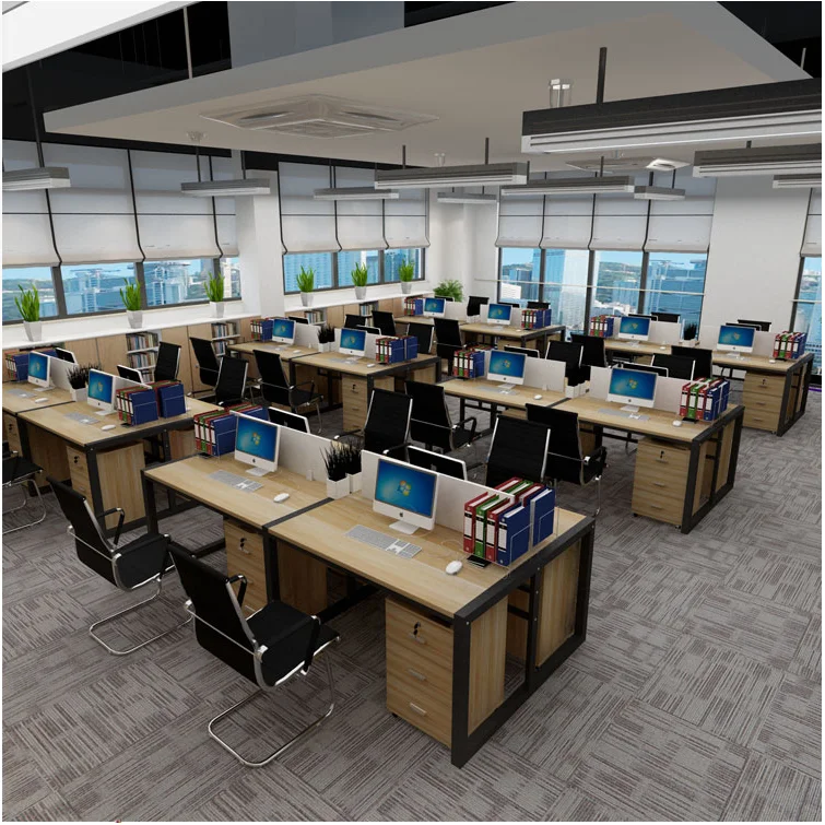 Modern minimalist stylish office furniture 2 4 6 seat work station