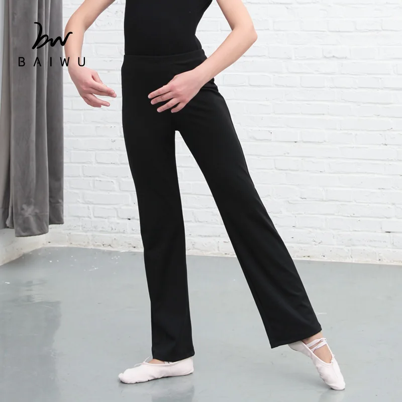 

119226007 Kids Straight Dance Pants Practice Dance Pants Child, Black
