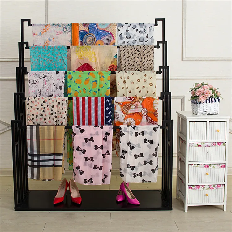 Wholesale Portable Retail Free Standing Scarf Display Rack Scarf