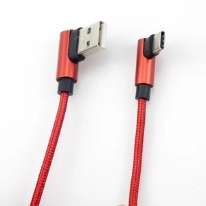 Braided Dual Right Angle USB Gaming Cable