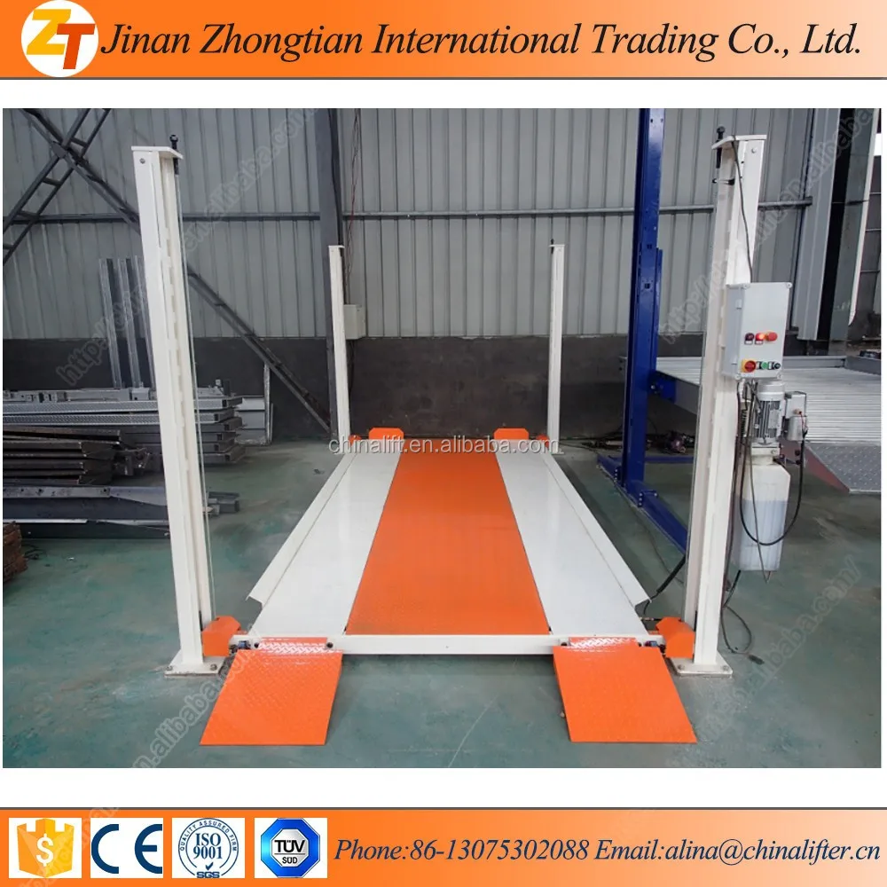 Hydraulic Steel Auto Lift Four Posts Car Lift Hoist Car Repair Lift