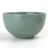 7 inch 1500ml green color A grade quality beautiful fancy graceful unique ceramic porcelain ramen noodle bowls