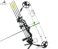 

320 fps 17"-29" Draw length Black compound wood bow and arrow for sale