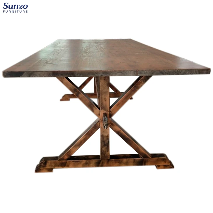 Rustic Wooden Folding Table For Farmhouse Event Venue Dining Buy