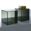 Black acrylic end tables, perspex coffee tables, cube acrylic chairs