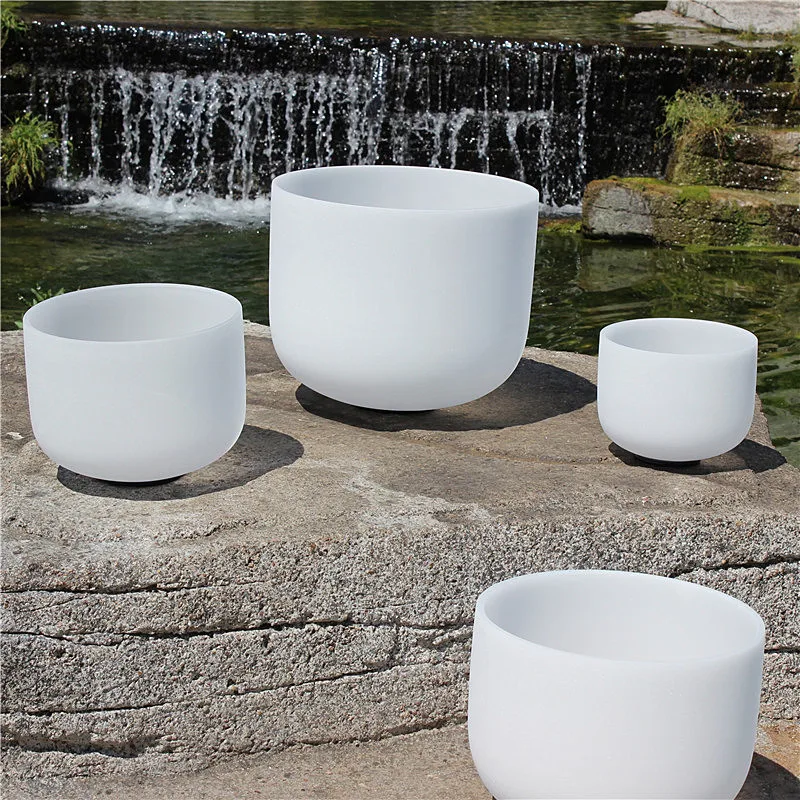 Quartz Crystal Singing Bowls Set In 432 Hz. Solfeggio Buy Quartz